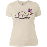 T-Shirts Ivory/ / X-Small Kawaii Mouse and Tulips Women's Premium T-Shirt