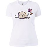 T-Shirts White / X-Small Kawaii Mouse and Tulips Women's Premium T-Shirt