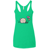 T-Shirts Envy / X-Small Kawaii Mouse and Tulips Women's Triblend Racerback Tank