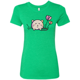 T-Shirts Envy / S Kawaii Mouse and Tulips Women's Triblend T-Shirt