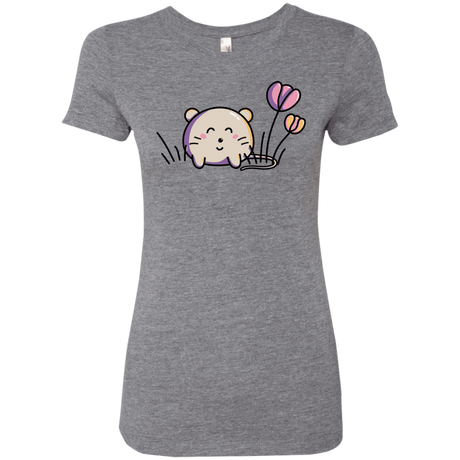 T-Shirts Premium Heather / S Kawaii Mouse and Tulips Women's Triblend T-Shirt