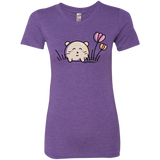 T-Shirts Purple Rush / S Kawaii Mouse and Tulips Women's Triblend T-Shirt