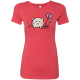 T-Shirts Vintage Red / S Kawaii Mouse and Tulips Women's Triblend T-Shirt