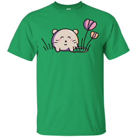 T-Shirts Irish Green / YXS Kawaii Mouse and Tulips Youth T-Shirt