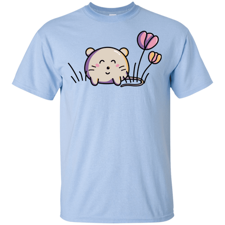 T-Shirts Light Blue / YXS Kawaii Mouse and Tulips Youth T-Shirt