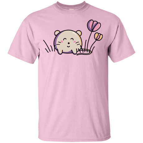 T-Shirts Light Pink / YXS Kawaii Mouse and Tulips Youth T-Shirt