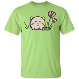 T-Shirts Mint Green / YXS Kawaii Mouse and Tulips Youth T-Shirt