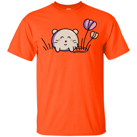 T-Shirts Orange / YXS Kawaii Mouse and Tulips Youth T-Shirt