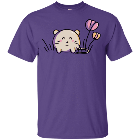 T-Shirts Purple / YXS Kawaii Mouse and Tulips Youth T-Shirt