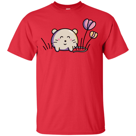 T-Shirts Red / YXS Kawaii Mouse and Tulips Youth T-Shirt