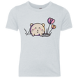 T-Shirts Heather White / YXS Kawaii Mouse and Tulips Youth Triblend T-Shirt