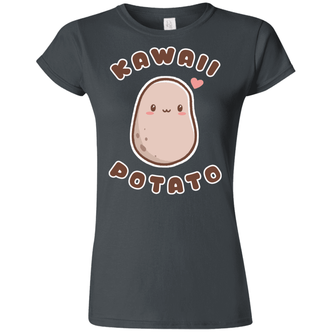 T-Shirts Charcoal / S Kawaii Potato Junior Slimmer-Fit T-Shirt