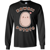 T-Shirts Black / S Kawaii Potato Men's Long Sleeve T-Shirt