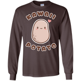 T-Shirts Dark Chocolate / S Kawaii Potato Men's Long Sleeve T-Shirt