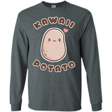 T-Shirts Dark Heather / S Kawaii Potato Men's Long Sleeve T-Shirt