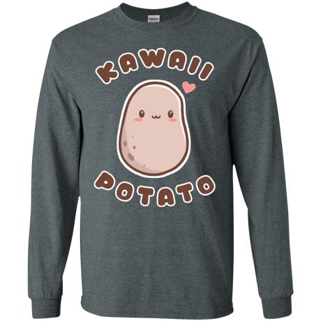 T-Shirts Dark Heather / S Kawaii Potato Men's Long Sleeve T-Shirt