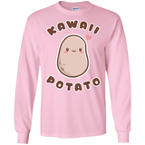 T-Shirts Light Pink / S Kawaii Potato Men's Long Sleeve T-Shirt