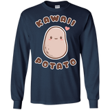 T-Shirts Navy / S Kawaii Potato Men's Long Sleeve T-Shirt