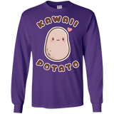 T-Shirts Purple / S Kawaii Potato Men's Long Sleeve T-Shirt