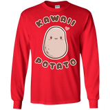 T-Shirts Red / S Kawaii Potato Men's Long Sleeve T-Shirt