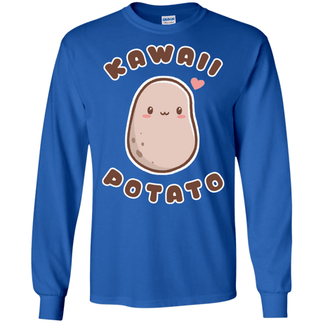 T-Shirts Royal / S Kawaii Potato Men's Long Sleeve T-Shirt