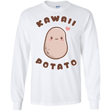 T-Shirts White / S Kawaii Potato Men's Long Sleeve T-Shirt