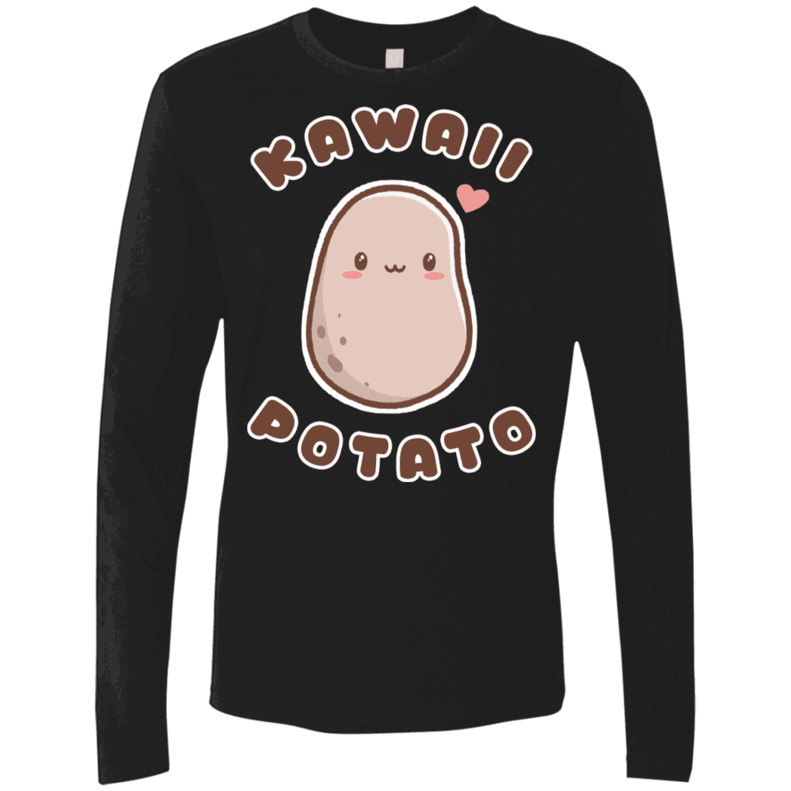 T-Shirts Black / S Kawaii Potato Men's Premium Long Sleeve