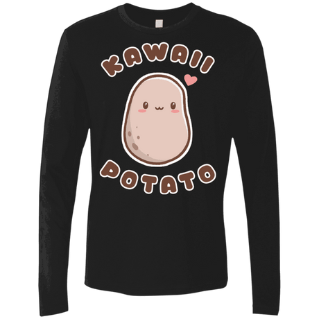 T-Shirts Black / S Kawaii Potato Men's Premium Long Sleeve