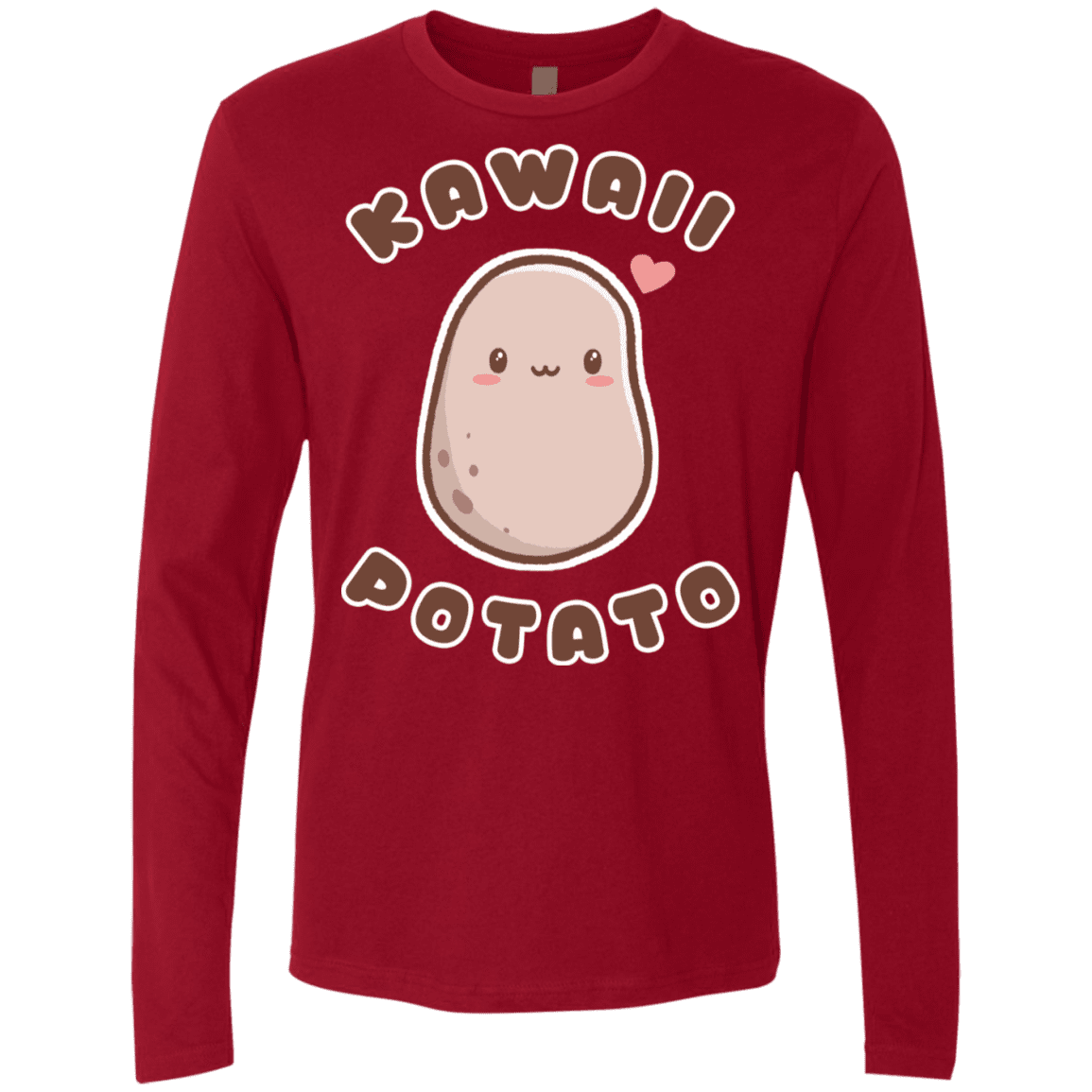 T-Shirts Cardinal / S Kawaii Potato Men's Premium Long Sleeve