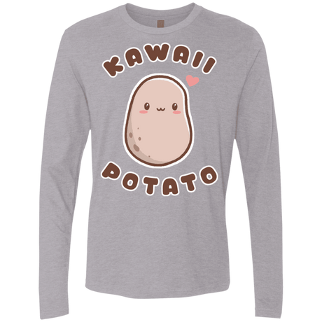 T-Shirts Heather Grey / S Kawaii Potato Men's Premium Long Sleeve