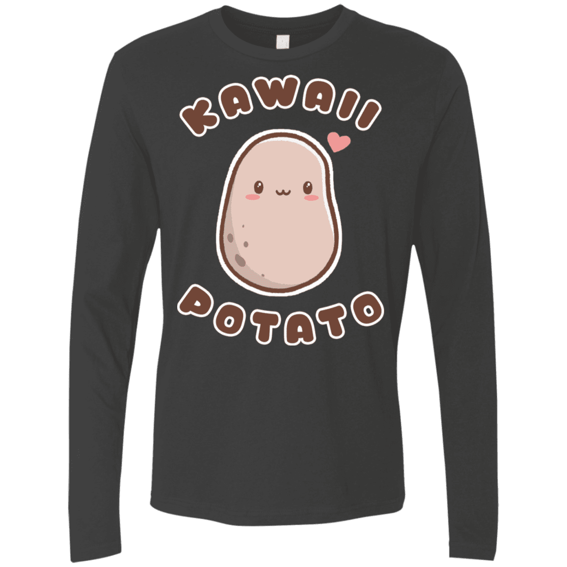 T-Shirts Heavy Metal / S Kawaii Potato Men's Premium Long Sleeve