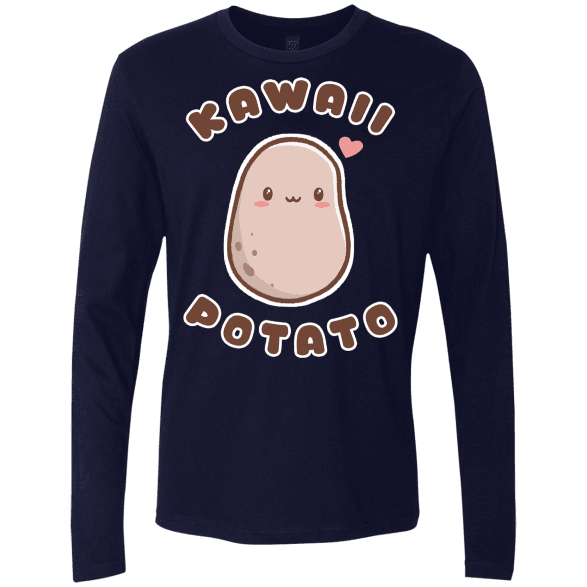 T-Shirts Midnight Navy / S Kawaii Potato Men's Premium Long Sleeve