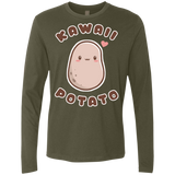 T-Shirts Military Green / S Kawaii Potato Men's Premium Long Sleeve