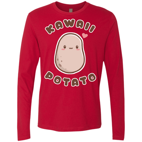 T-Shirts Red / S Kawaii Potato Men's Premium Long Sleeve