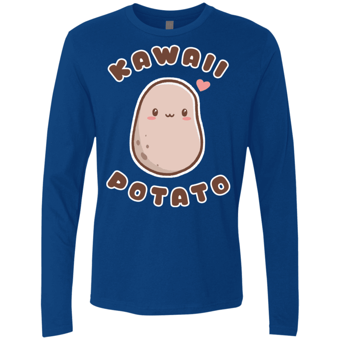 T-Shirts Royal / S Kawaii Potato Men's Premium Long Sleeve