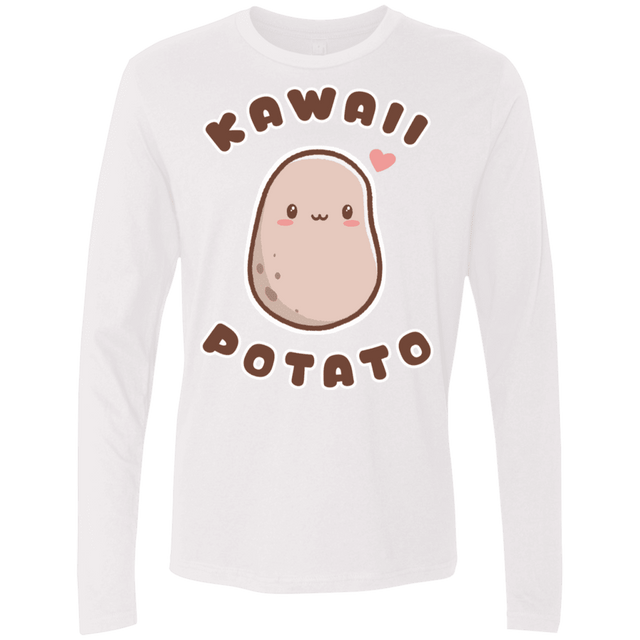 T-Shirts White / S Kawaii Potato Men's Premium Long Sleeve