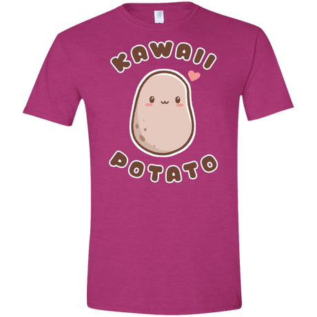 T-Shirts Antique Heliconia / S Kawaii Potato Men's Semi-Fitted Softstyle