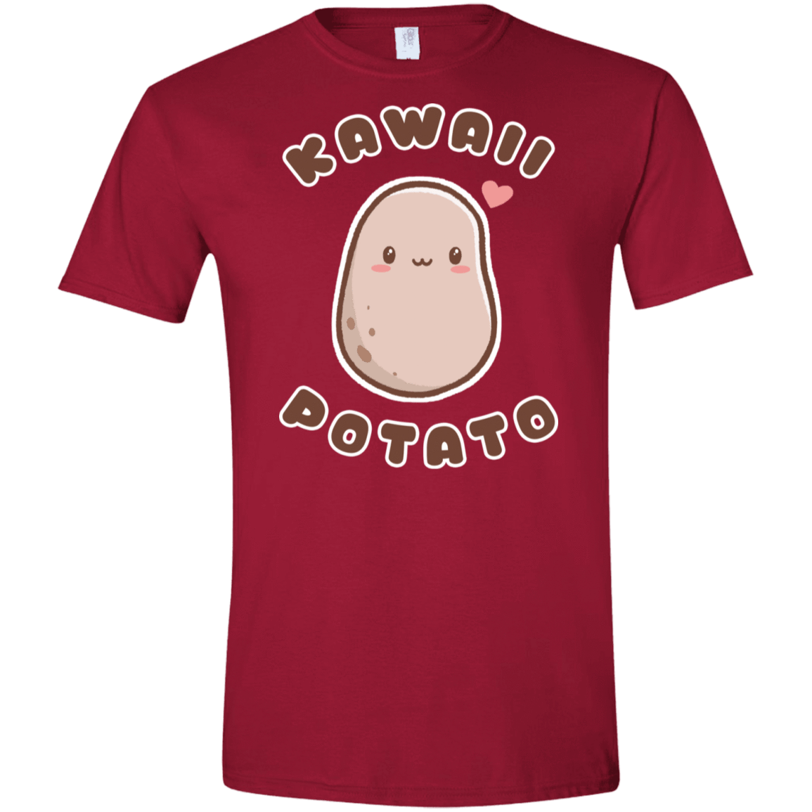 T-Shirts Cardinal Red / S Kawaii Potato Men's Semi-Fitted Softstyle
