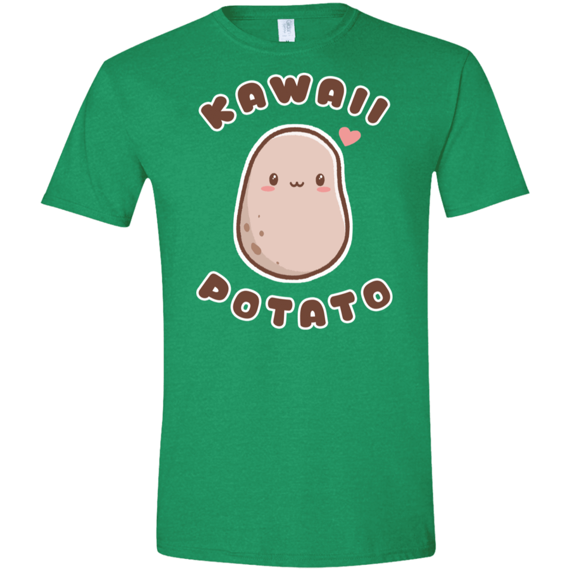T-Shirts Heather Irish Green / M Kawaii Potato Men's Semi-Fitted Softstyle
