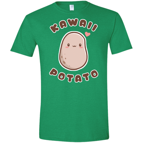 T-Shirts Heather Irish Green / M Kawaii Potato Men's Semi-Fitted Softstyle