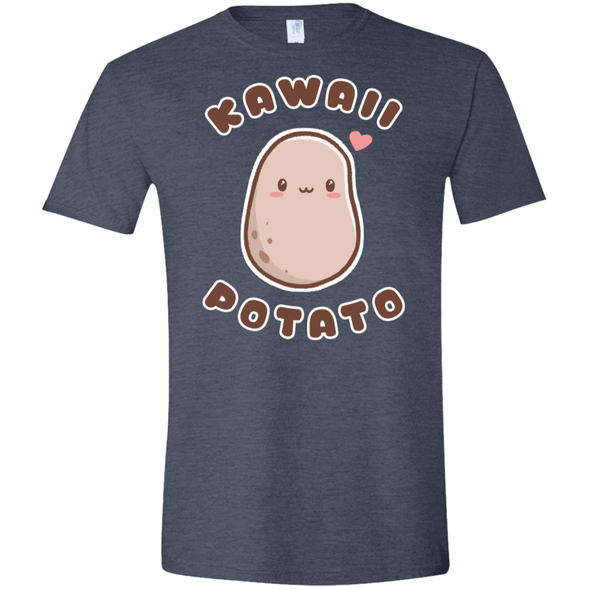 T-Shirts Heather Navy / S Kawaii Potato Men's Semi-Fitted Softstyle