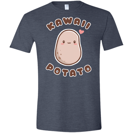 T-Shirts Heather Navy / S Kawaii Potato Men's Semi-Fitted Softstyle