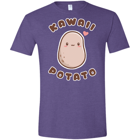 T-Shirts Heather Purple / S Kawaii Potato Men's Semi-Fitted Softstyle
