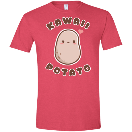 T-Shirts Heather Red / S Kawaii Potato Men's Semi-Fitted Softstyle