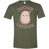 T-Shirts Military Green / S Kawaii Potato Men's Semi-Fitted Softstyle