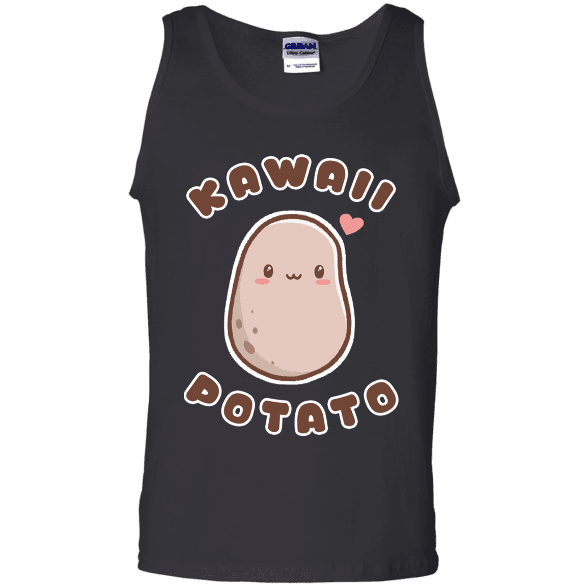 T-Shirts Black / S Kawaii Potato Men's Tank Top