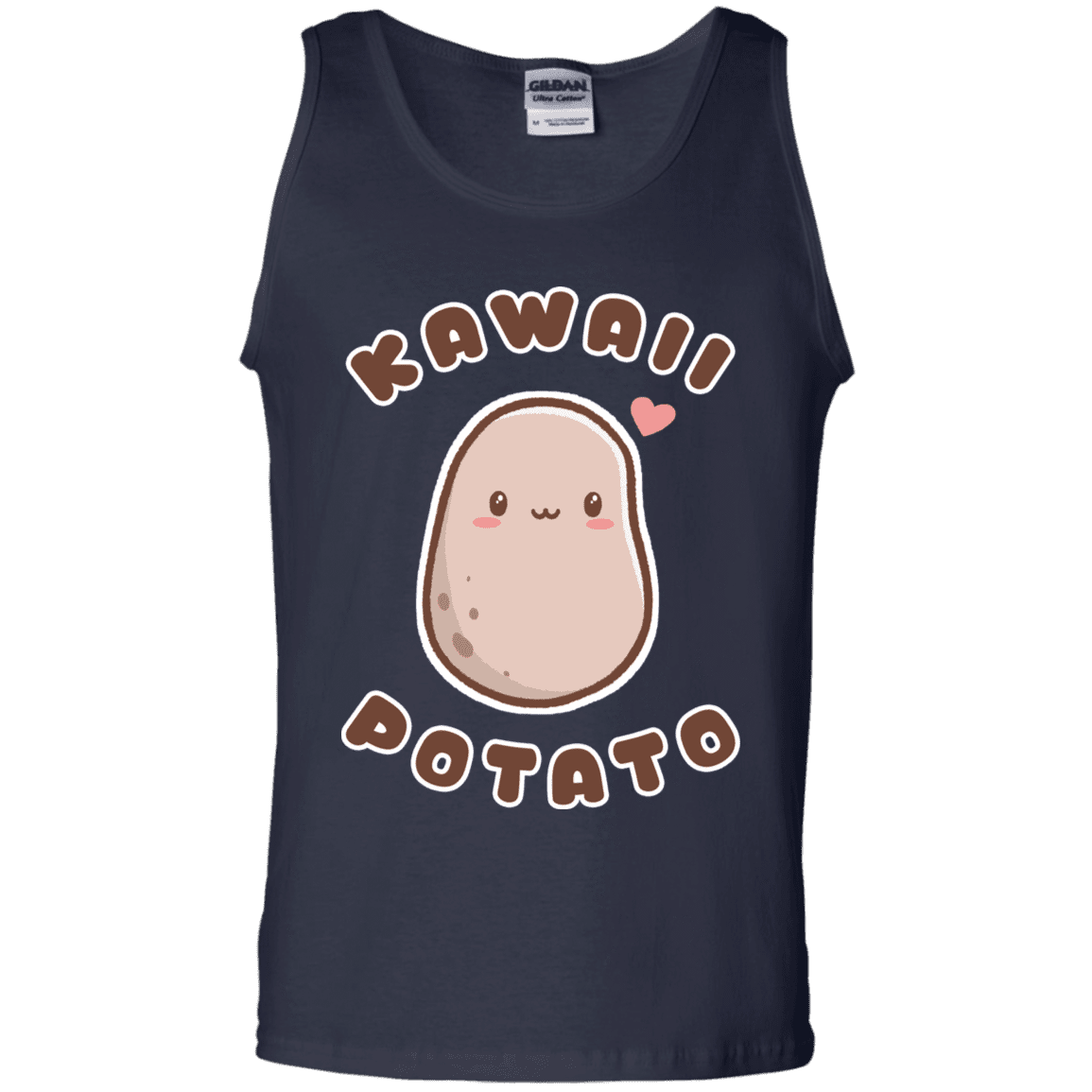T-Shirts Navy / S Kawaii Potato Men's Tank Top