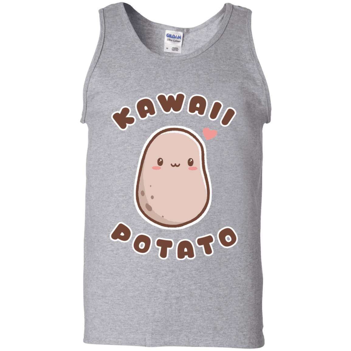 T-Shirts Sport Grey / S Kawaii Potato Men's Tank Top