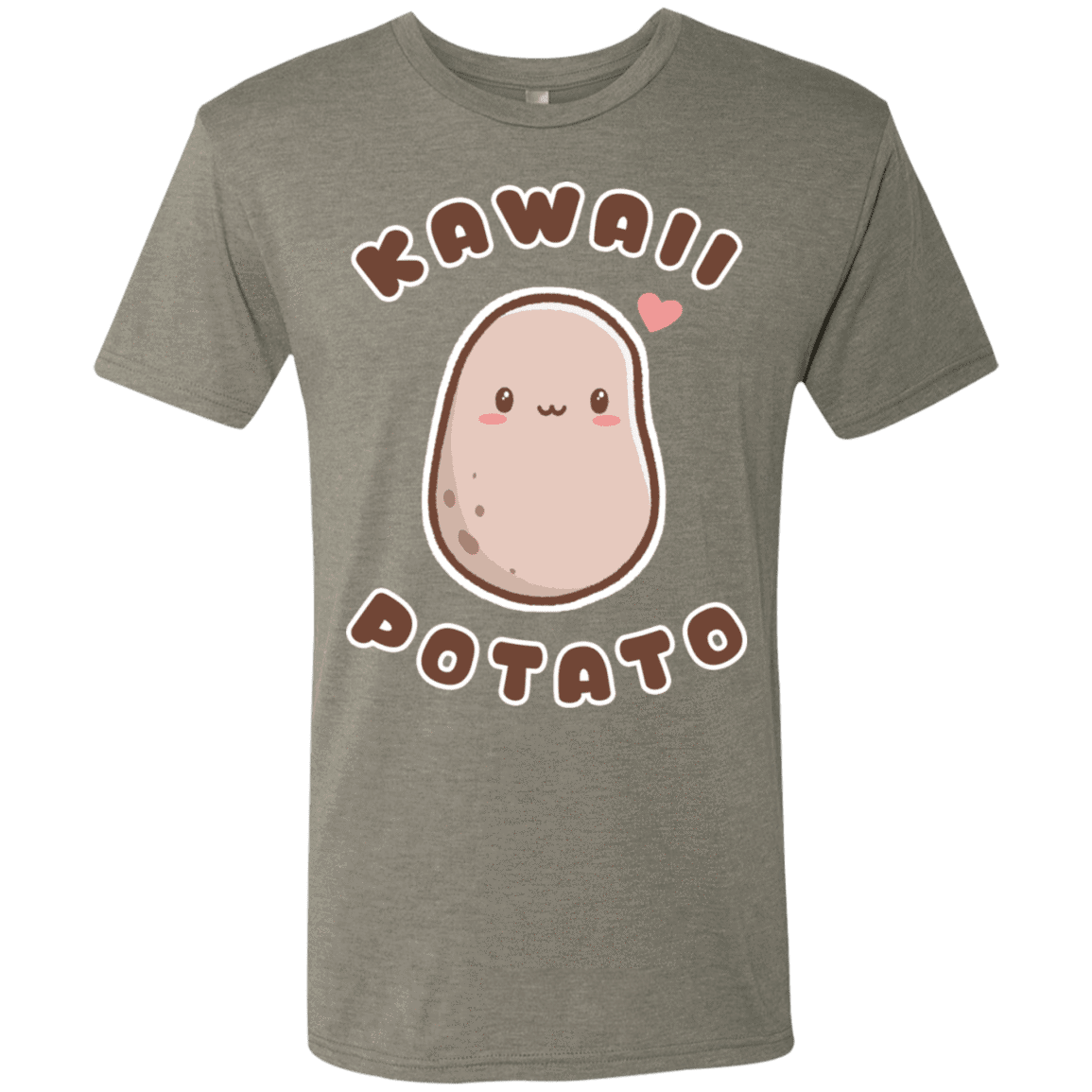 T-Shirts Venetian Grey / S Kawaii Potato Men's Triblend T-Shirt
