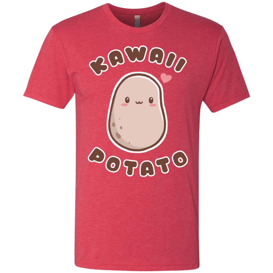 T-Shirts Vintage Red / S Kawaii Potato Men's Triblend T-Shirt